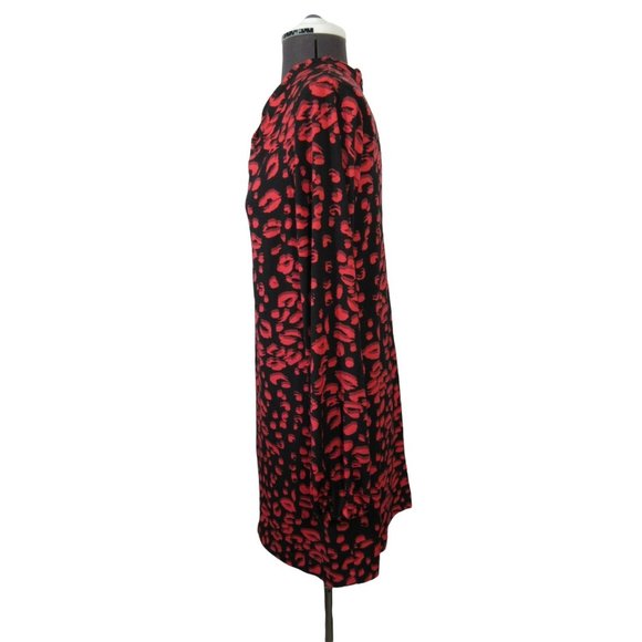 Cynthia Steffe animal print twist neck shift dress - Picture 2 of 12